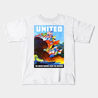 United Nations (Vintage Poster) Kids T-Shirt